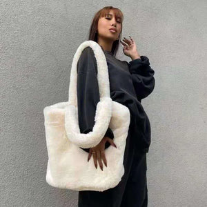 Furry Handbag Japanese Harajuku Y2k Tote Bag Women