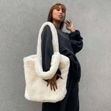 Furry Handbag Japanese Harajuku Y2k Tote Bag Women