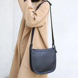Vintage Minimalist Leisure Shoulder Bags Semi Circle Handbags