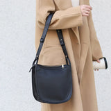 Vintage Minimalist Leisure Shoulder Bags Semi Circle Handbags
