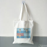 Canvas Bag My Depression My Brain My Anxiety Print Handbags Shoulder Bags