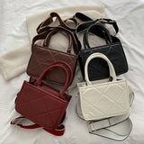 Women's Shoulder Bag Plaid Handbag Wide Strap Crossbody Bag