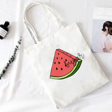 Funny Shopping Bag Shoulder Canvas Harajuku Large Capacity Messenger Women Bags