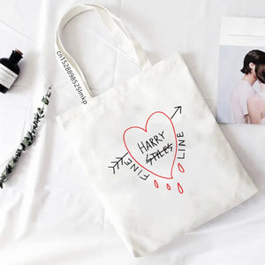 Funny Shopping Bag Shoulder Canvas Harajuku Large Capacity Messenger Women Bags
