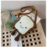 Toast Bread Duck Plush Bag Girl Student Messenger Bags Women Shoulder Bag