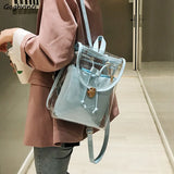 Transparent Backpack Crystal Bag Outdoor PVC Travel Jelly Small Backpack