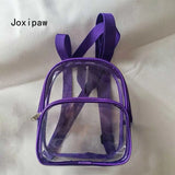 Women's Transparent PVC Backpack Waterproof Outdoor School Bag