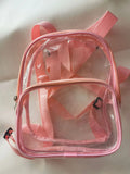 Women's Transparent PVC Backpack Waterproof Outdoor School Bag