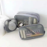 Portable Grid Cosmetic Bag Travel Wash Bag