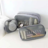 Portable Grid Cosmetic Bag Travel Wash Bag
