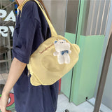 Heart Shoulder Bags for Girls Candy Tote Handbags Preppy Style Pink Purple
