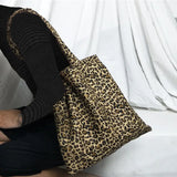 Ulzzang Leopard Canvas Bag Hip Hop Shoulder Bag Casual Messenger Bag