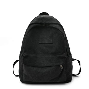 Canvas Travel Backpack Women High Capacity Zipper School Bag