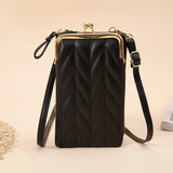 Women Diagonal Wallet Crossbody Purse Solid Messenger Bag