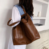 Large-Capacity One-Shoulder Bucket Bag High-Quality Big Bag Female