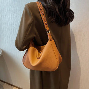Large Capacity PU Leather Shoulder Bags for Women Crossbody Texture Female Tote