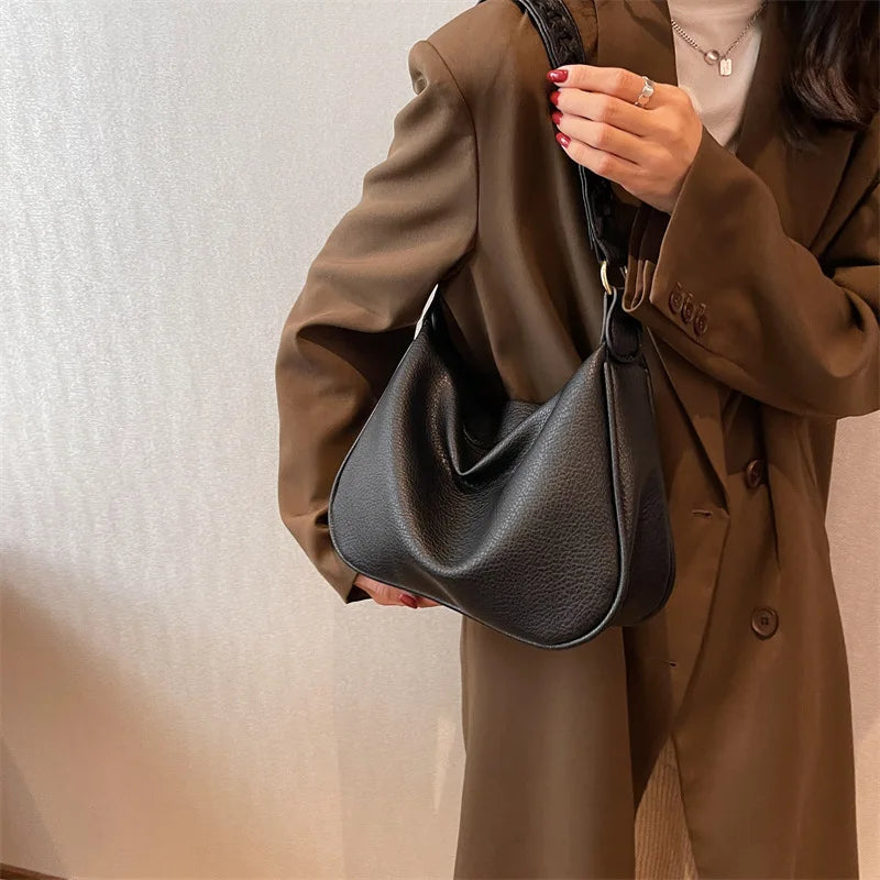 Large Capacity PU Leather Shoulder Bags for Women Crossbody Texture Female Tote