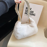 Plush Handbags Bags for Women Autumn And Winter Texture Female Shoulder Bags