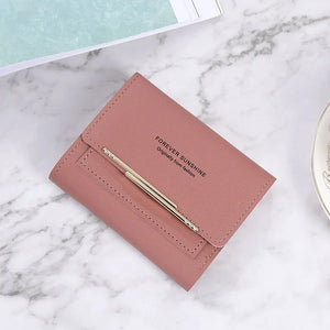 Small Clasp Letter Solid Purse Multi-card Anti-demagnetization