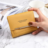 Small Clasp Letter Solid Purse Multi-card Anti-demagnetization