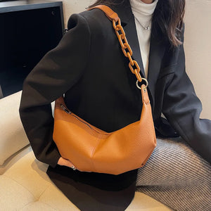 Casual Chain Ladies Messenger Bag High Texture Shoulder Bags All-match Dumpling