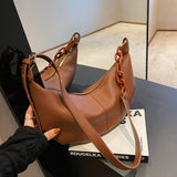 Casual Chain Ladies Messenger Bag High Texture Shoulder Bags All-match Dumpling
