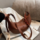 Casual Chain Ladies Messenger Bag High Texture Shoulder Bags All-match Dumpling
