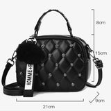 Embroidery Line Shoulder Diagonal Casual Ladies Small Square Bag