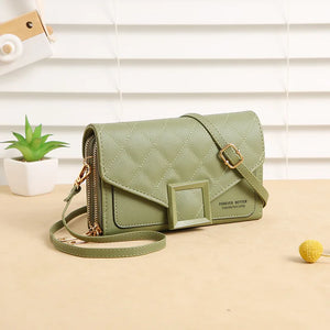 Soft Leather Single Shoulder Bag Female Multi-functional Zipper Diagonal Wallet