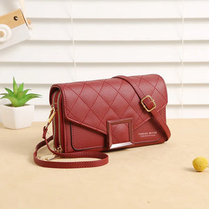 Soft Leather Single Shoulder Bag Female Multi-functional Zipper Diagonal Wallet