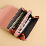 Soft Leather Single Shoulder Bag Female Multi-functional Zipper Diagonal Wallet