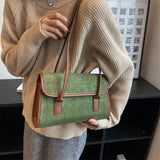 Texture Female Plush Shoulder Bags All-match Handbags