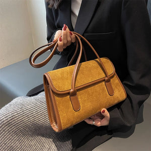 Texture Female Plush Shoulder Bags All-match Handbags