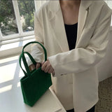 Velvet Handbag Small Square Bag for Women