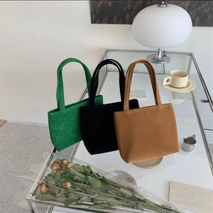 Velvet Handbag Small Square Bag for Women