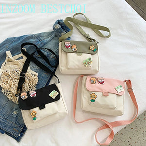 Girl Fresh Student Messenger Small Square Bag