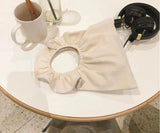 Ruffled One-shoulder Canvas Hand Bag Mini Dumpling Bag