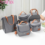 Portable Insulation Bag Aluminum Foil Lunch Bag Fresh-keeping Picnic Sac A Dos