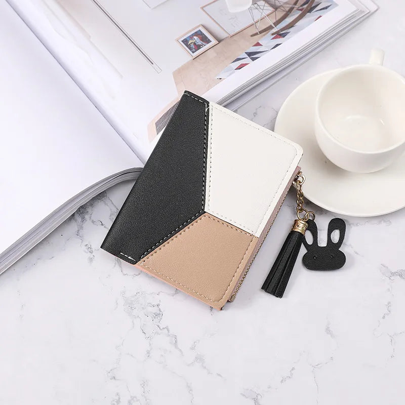 Short Fringe Student Wallet Multi-card Purse Female Anti-demagnetization