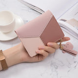 Short Fringe Student Wallet Multi-card Purse Female Anti-demagnetization