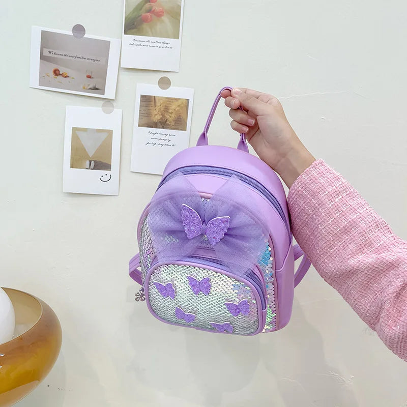 Little Princess Sequin Bow Small Backpack for Kids