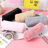 Small Fresh Girl Fluffy Square Octagonal Pen Bag