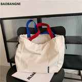 Canvas Shoulder Bag Large Japanese Student Tote Bag