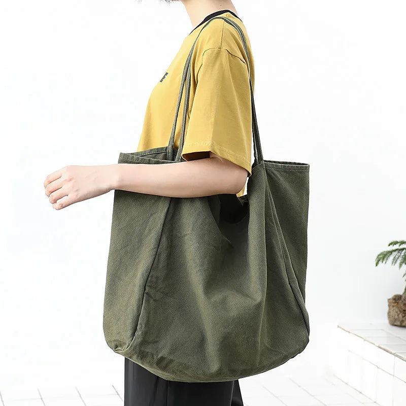Vintage Casual Canvas Women Bag Retro Handbag Shoulder Shopping