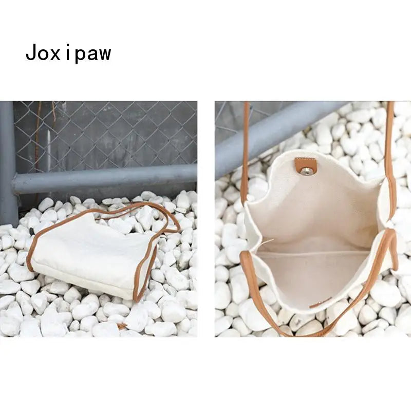 Vintage Canvas Shoulder Bag Casual Tote Bag Large Capacity Handbags Female