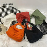 Vintage Canvas Shoulder Bag for Women Casual Crossbody Handbag