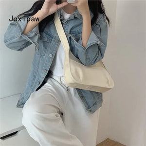 Vintage Leather Shoulder Bag for Women Crossbody Purse