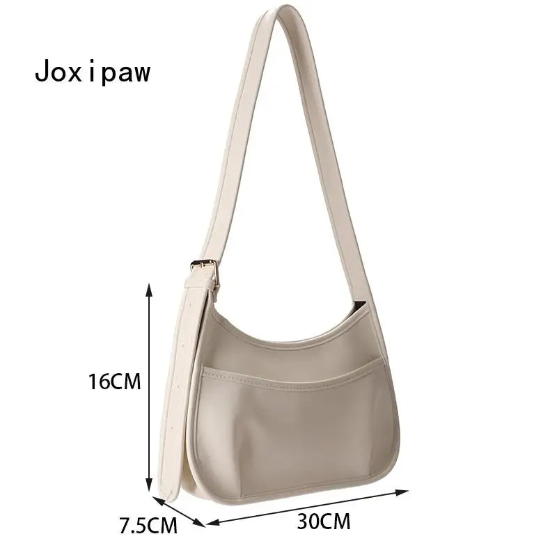 Vintage Leather Shoulder Bag for Women Crossbody Purse
