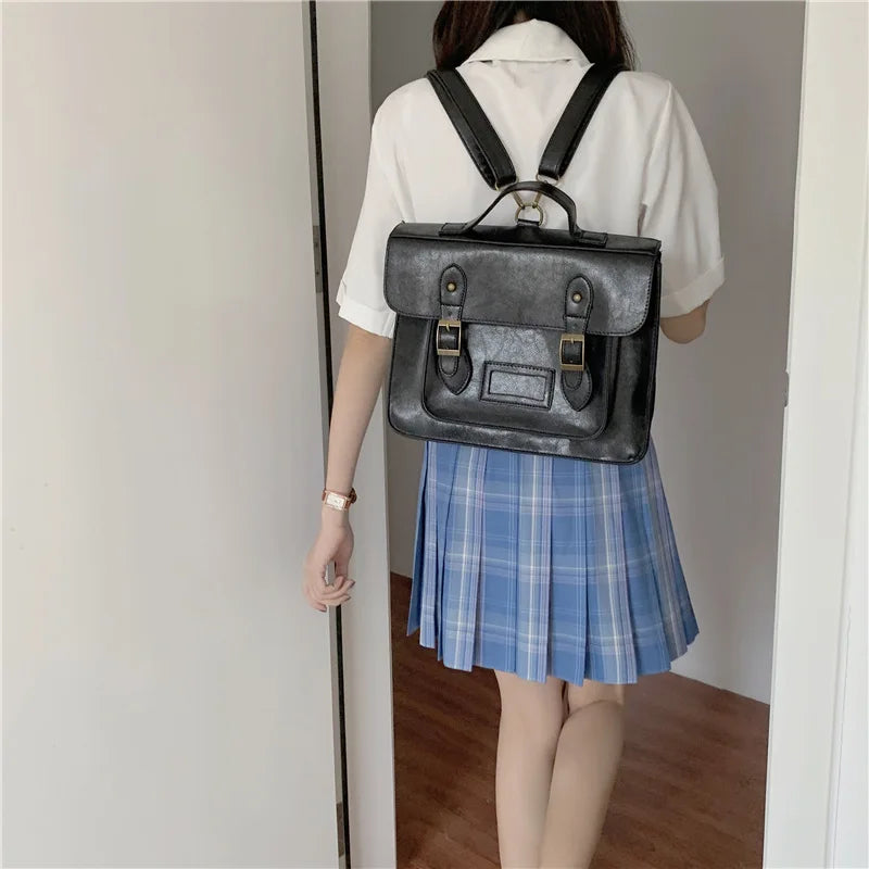 Vintage Women Backpacks Preppy Style Student Backpack Multifunctional