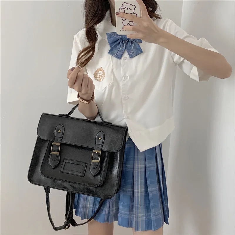 Vintage Women Backpacks Preppy Style Student Backpack Multifunctional